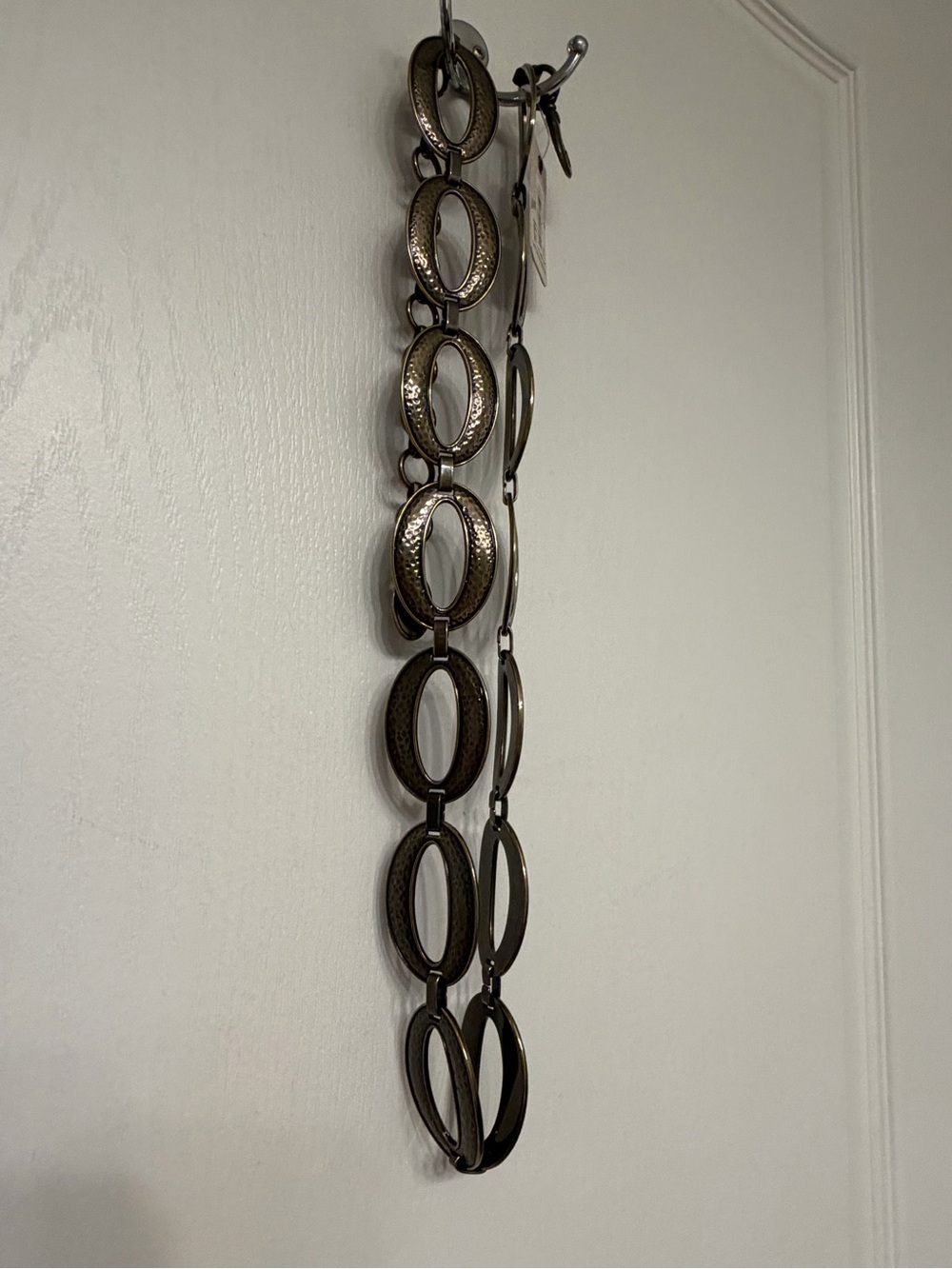 NWT Fossil Hammered Brass Chain Belt. 36” with up to 8” extender
